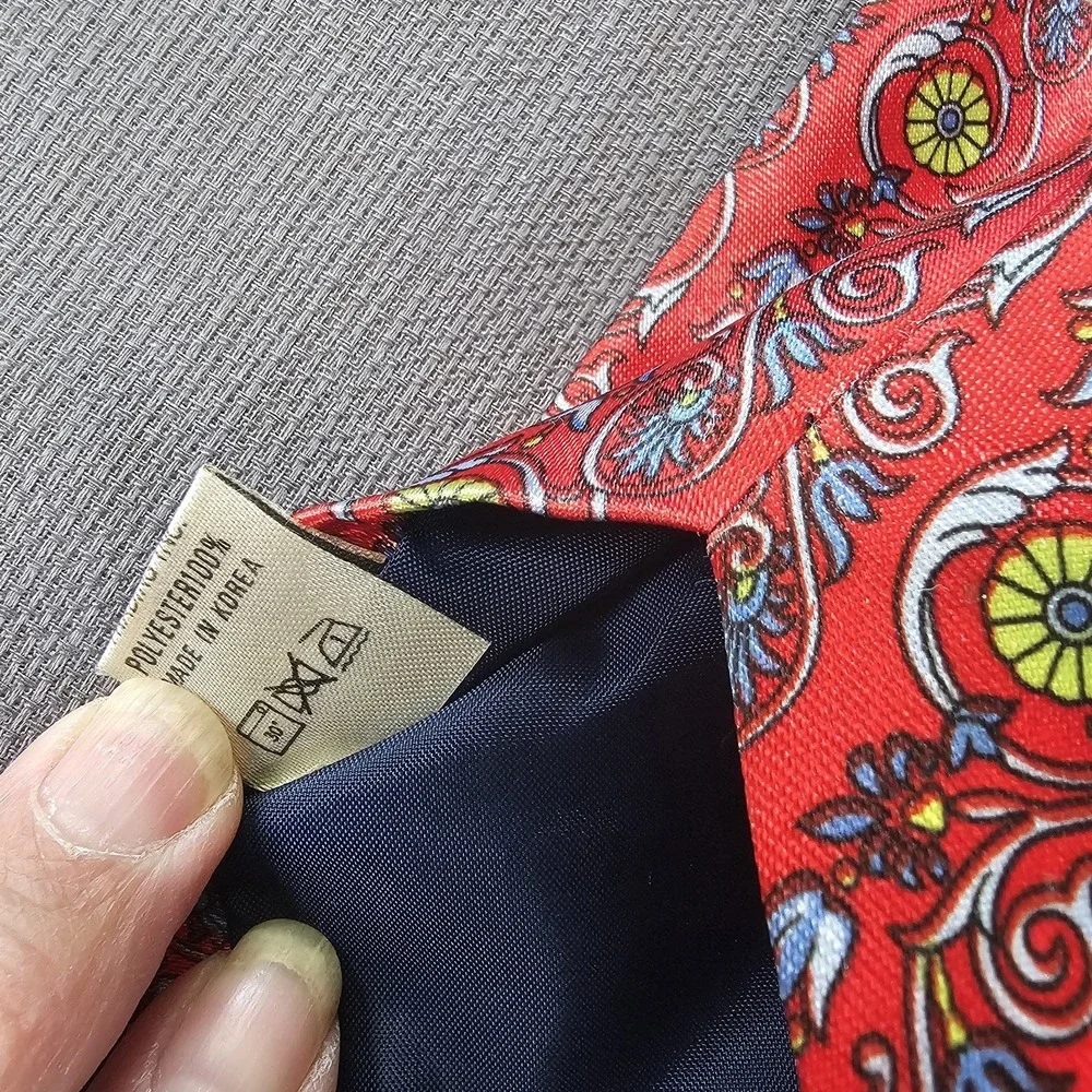 TIE‎ ONE handmade red floral neck tie